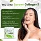 Sprowt Plant Based Collagen Builder 90GM for Youthful & Glowing Skin. Collagen Powder for Men and Women